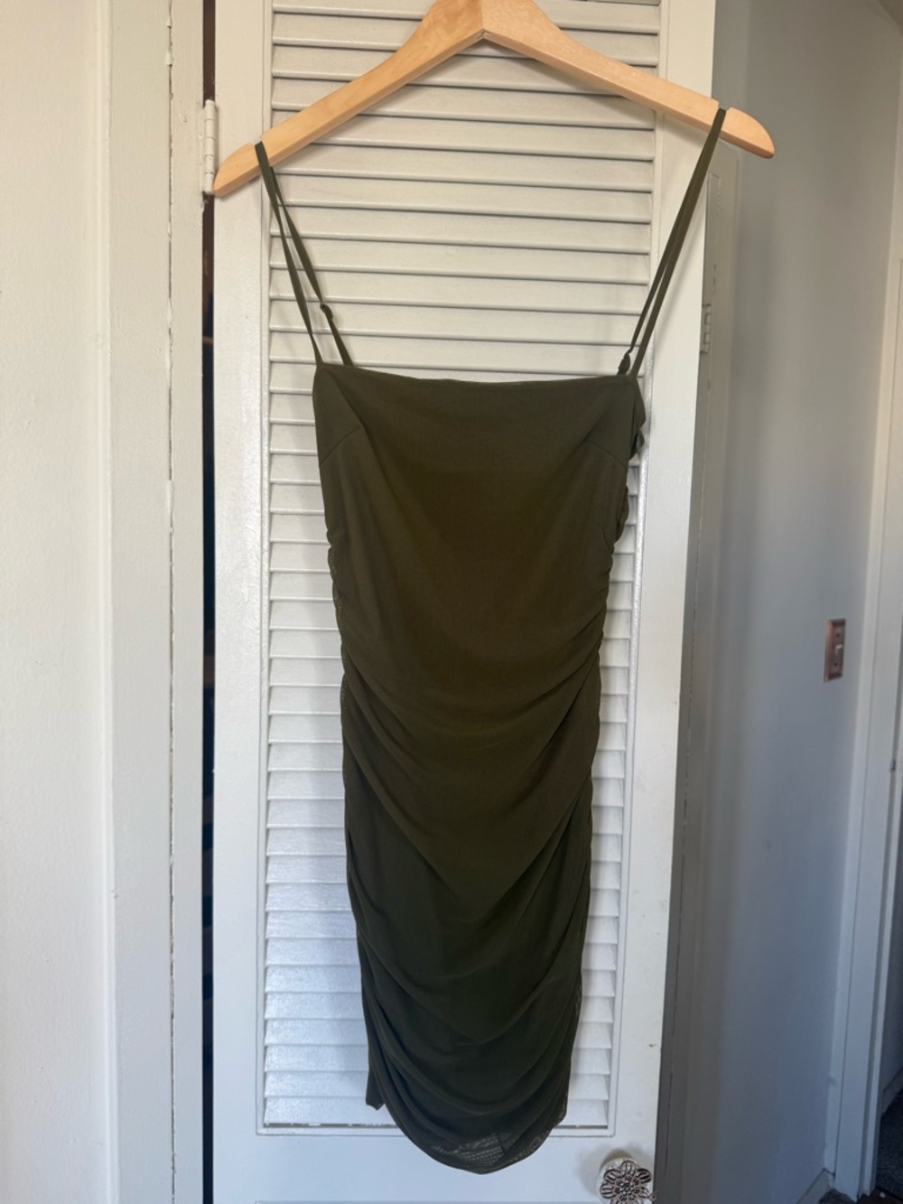 Princess Polly Olive Green Ruched Dress
